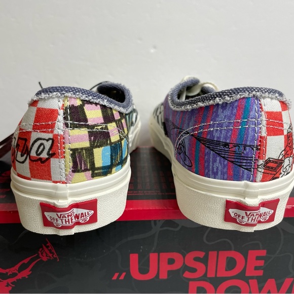 Vans Stranger Things Authentic Surfer Boy Pizza Checkerboard Shoes Womens Size 7 - Picture 3 of 10
